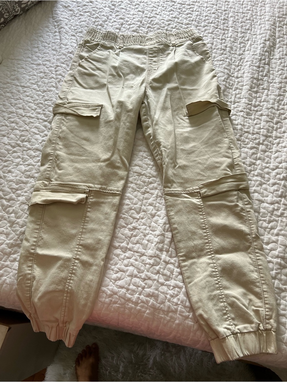 3 for $10 sale! Beige Cargo Jogger Pants - Comfortable Casual Style